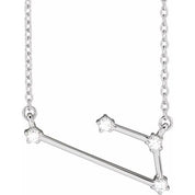 14K .08 CTW Natural Diamond Aries Necklace 16-18"