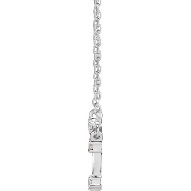 14K .08 CTW Natural Diamond Aries Necklace 16-18"