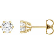 14K Yellow 1 CTW Lab-Grown Diamond Earrings
