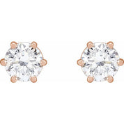 14K Rose 1 CTW Lab-Grown Diamond Earrings