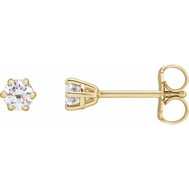 14K Yellow 1/4 CTW Natural Diamond Stud Earrings