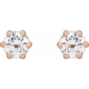 14K Rose 2 CTW Lab-Grown Diamond Earrings