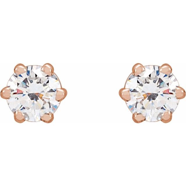 14K Rose 2 CTW Lab-Grown Diamond Earrings