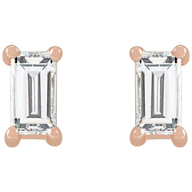14K Rose 1/5 CTW Lab-Grown Diamond Stud Earrings