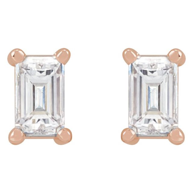 14K Rose 1/5 CTW Natural Diamond Stud Earrings