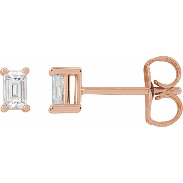 14K Rose 1/5 CTW Natural Diamond Stud Earrings
