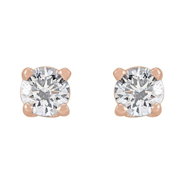 14K Rose 1/5 CTW Lab-Grown Diamond Stud Earrings