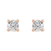 14K Rose 1/8 CTW Lab-Grown Diamond Stud Earrings
