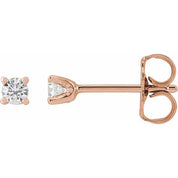 14K Rose 1/8 CTW Lab-Grown Diamond Stud Earrings