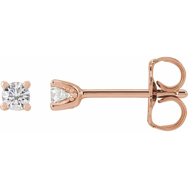 14K Rose 1/8 CTW Lab-Grown Diamond Stud Earrings