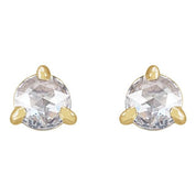 14K Yellow 1/5 CTW Rose-Cut Natural Diamond Stud Earrings