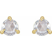 14K Yellow 1/4 CTW Rose-Cut Natural Diamond Stud Earrings