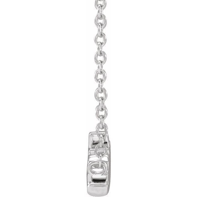 14K White Sister 18" Necklace