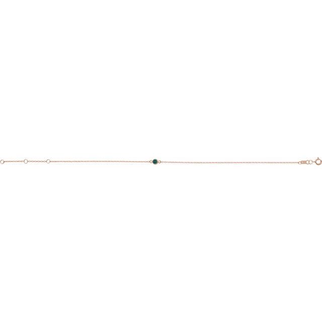 14K Rose Lab-Grown Alexandrite 6 1/2-7 1/2" Bracelet