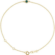 14K Yellow Lab-Grown Alexandrite Bezel-Set Solitaire 6 1/2-7 1/2" Bracelet