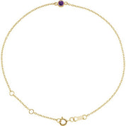 14K Yellow Natural Amethyst 6 1/2-7 1/2" Bracelet