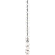 14K White Cultured White Freshwater Pearl Bar 18" Necklace