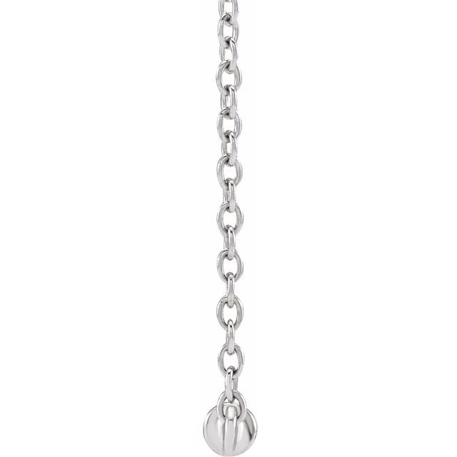 14K White Cultured White Freshwater Pearl Circle 18" Necklace