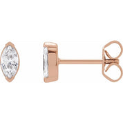 Marquise Bezel-Set Stud Earrings