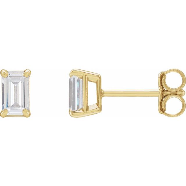 14K Yellow 1 1/2 CTW  Lab-Grown Diamond Earrings