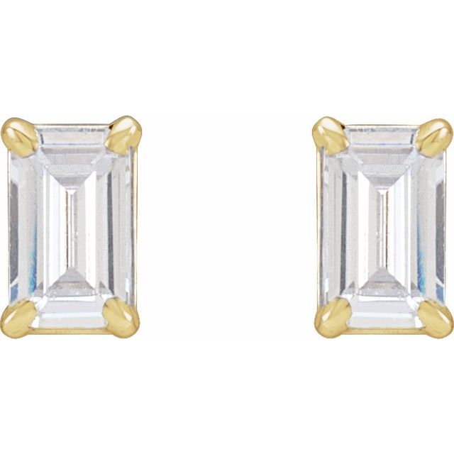 14K Yellow 1 1/2 CTW  Lab-Grown Diamond Earrings