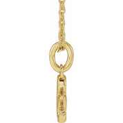 14K Yellow .01 CTW Natural Diamond Ampersand 16-18" Necklace