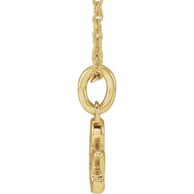 14K Yellow .01 CTW Natural Diamond Ampersand 16-18" Necklace