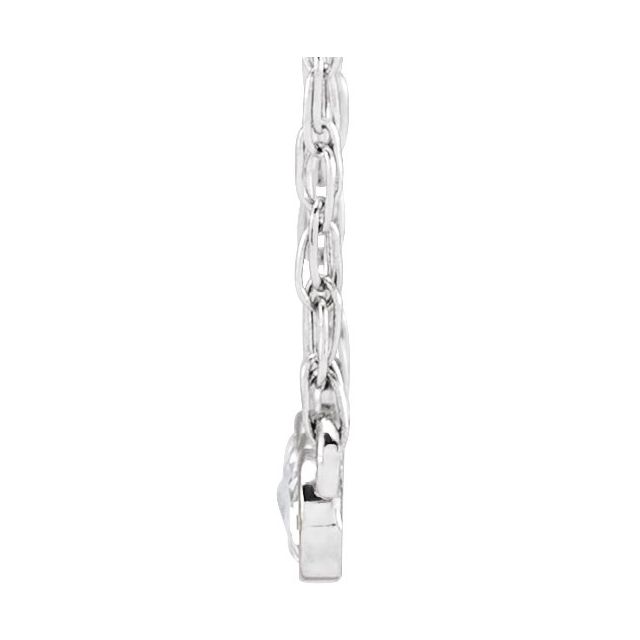 Platinum .06 CTW Rose-Cut Natural Diamond 18" Necklace