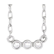 Platinum .03 CTW Rose-Cut Natural Diamond 18" Necklace