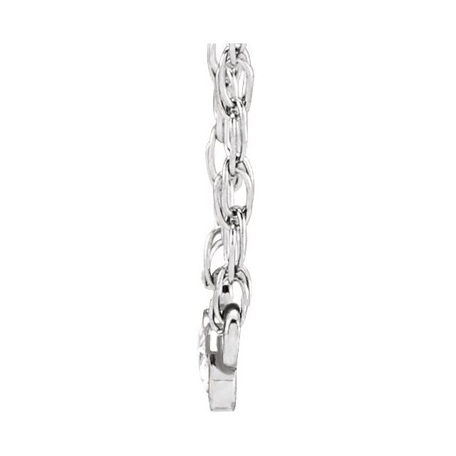 Platinum .03 CTW Rose-Cut Natural Diamond 18" Necklace