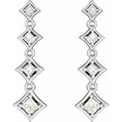 18K White 3/4 CTW Natural Diamond Journey Earrings