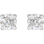 14K White 1/2 CTW Natural Diamond Stud Earrings