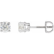 14K White 1 CTW Natural Diamond Stud Earrings