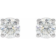14K White 1 CTW Natural Diamond Stud Earrings
