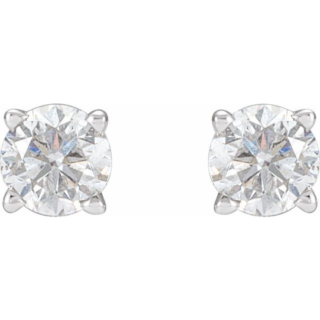 14K White 1 1/2 CTW Natural Diamond Stud Earrings