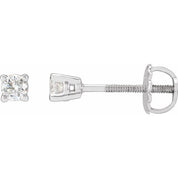 Platinum 1/5 CTW Natural Diamond Stud Earrings