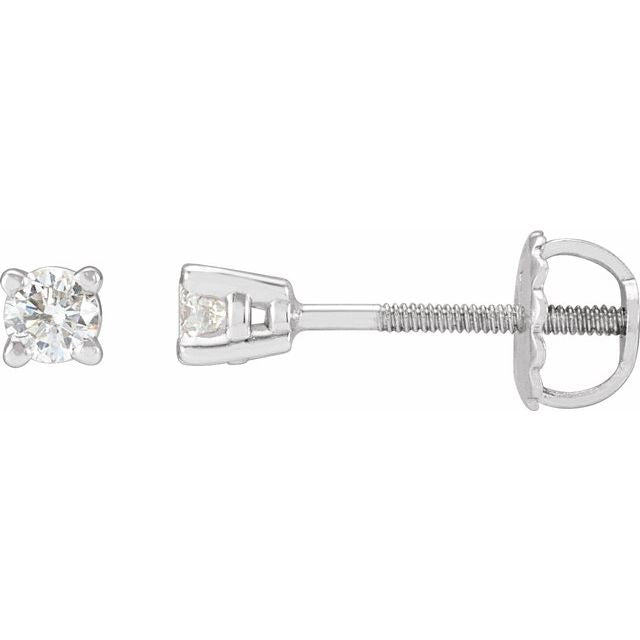 Platinum 1/5 CTW Natural Diamond Stud Earrings