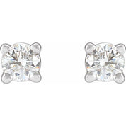 Platinum 1/5 CTW Natural Diamond Stud Earrings