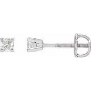 Platinum 1/4 CTW Natural Diamond Stud Earrings