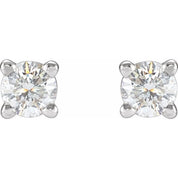 Platinum 1/4 CTW Natural Diamond Stud Earrings