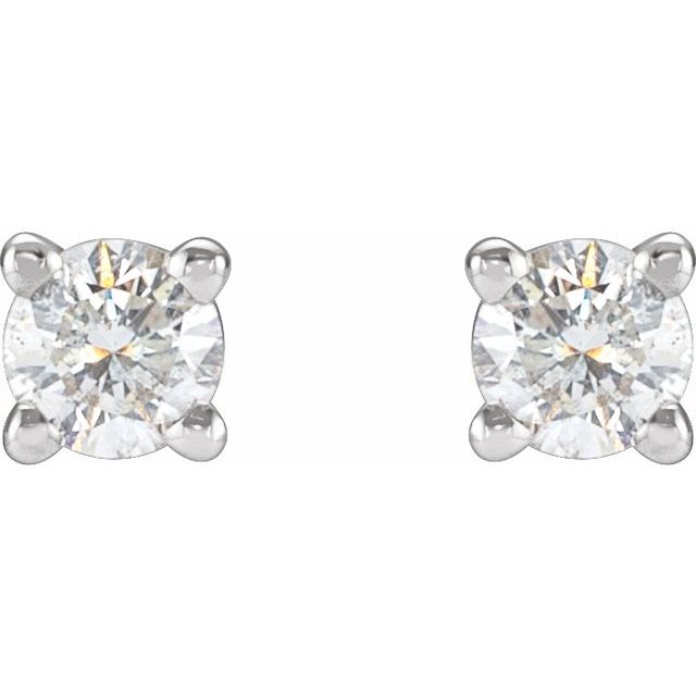 Platinum 1/4 CTW Natural Diamond Stud Earrings
