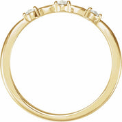 14K Yellow 1/10 CTW Rose-Cut Natural Diamond Stackable Ring