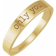 14K Yellow Only You Stackable Ring
