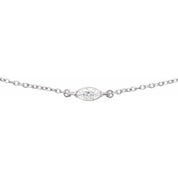 14K 1/4 CT Lab-Grown Diamond Necklace 16-18"