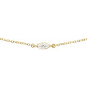 14K 1/4 CT Lab-Grown Diamond Necklace 16-18"