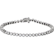 14K White 2 CTW Natural Diamond Line 7 1/4" Bracelet