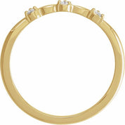 14K Yellow .03 CTW Rose-Cut Natural Diamond Stackable Ring