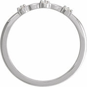 Platinum .03 CTW Rose-Cut Natural Diamond Stackable Ring