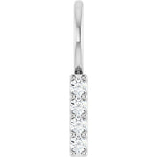 Platinum .07 CTW Natural Diamond Bar Charm/Pendant