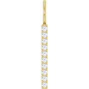 14K Yellow 1/6 CTW Lab-Grown Diamond Bar Charm/Pendant